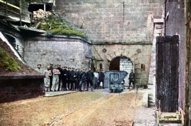 French soldiers at the entrance of the casemates, Verdun, September 1916